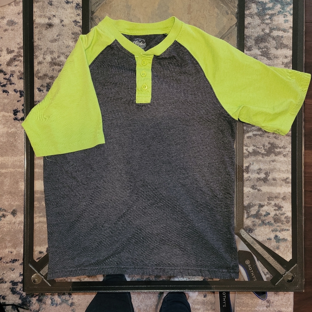 5 for $25!  Gray and green boys t-shirt